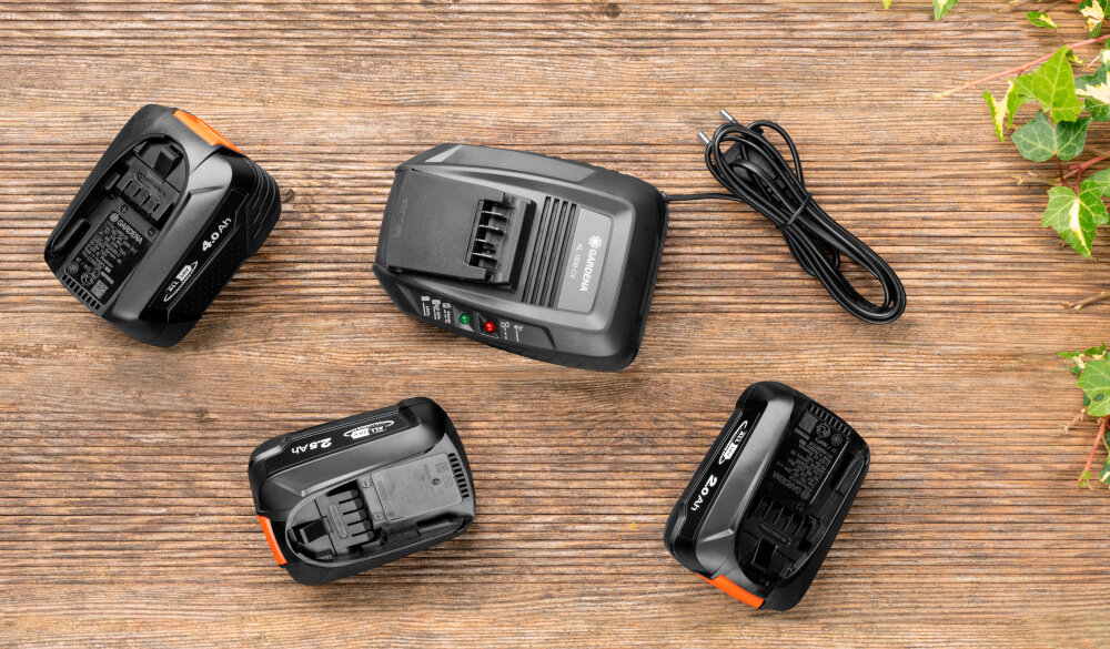 Ładowarka GARDENA P4A AL 1830 CV 14901-20 moc 3 A optymalna predkosc ladowania