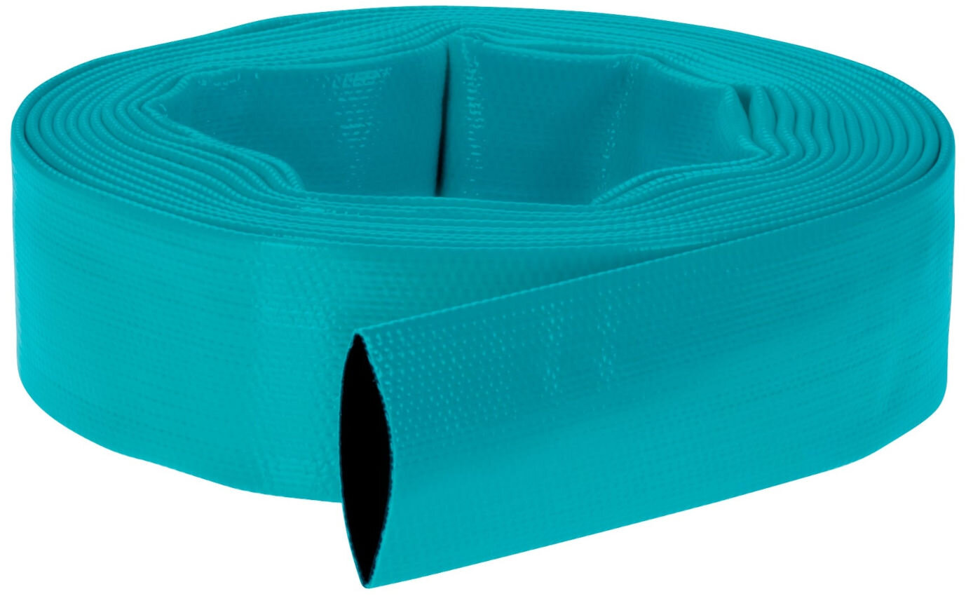 Wąż płaski GARDENA 1 1/2 10 m 5005-20, ciśnienie, bar, stabilne, szczelne, na białym tle wąż w szpuli