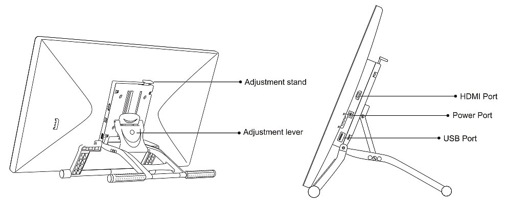 Tablet graficzny VEIKK VK2200 ekran