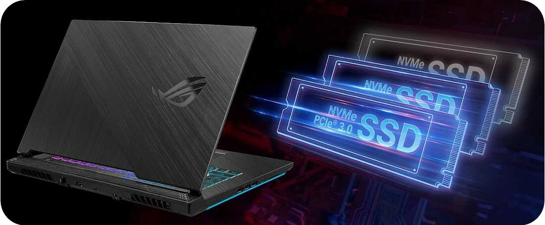 Laptop ASUS Rog Strix G15 G512 - dysk SSD