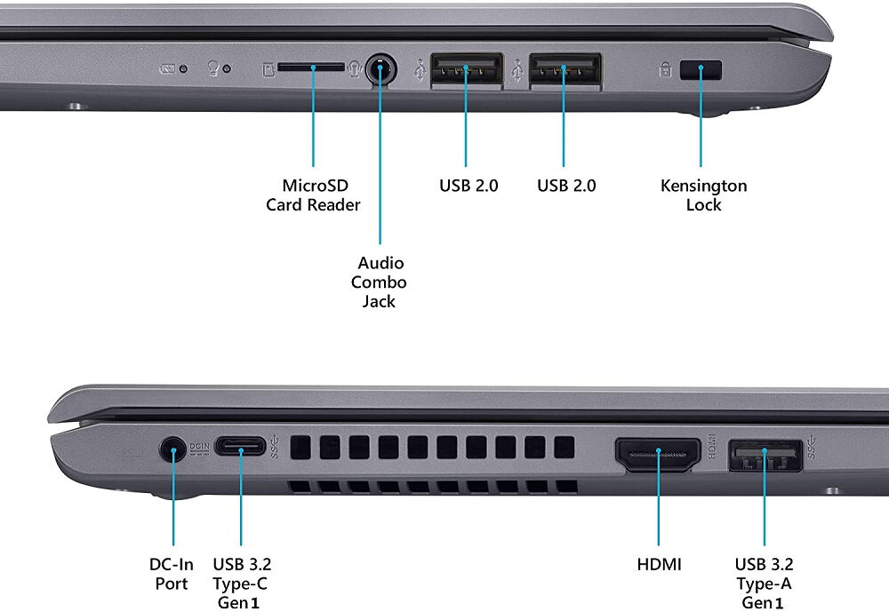 Laptop ASUS A415JA-EK438T - interfejsy