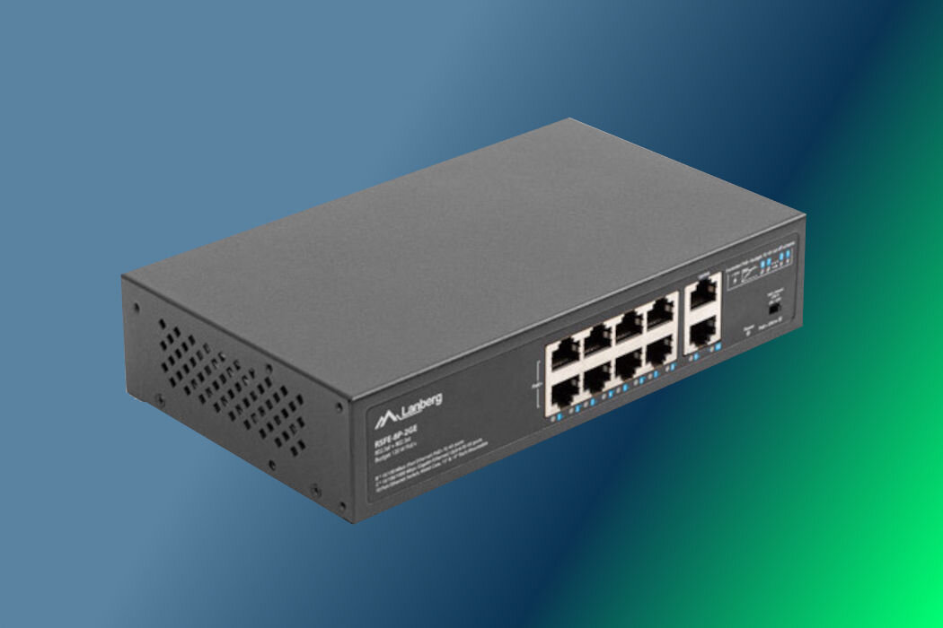 Switch LANBERG RSFE-8P-2GE-120 instalacje