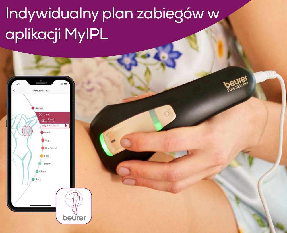 Depilator BEURER Pure Skin Pro IPL 5800 aplikacja
