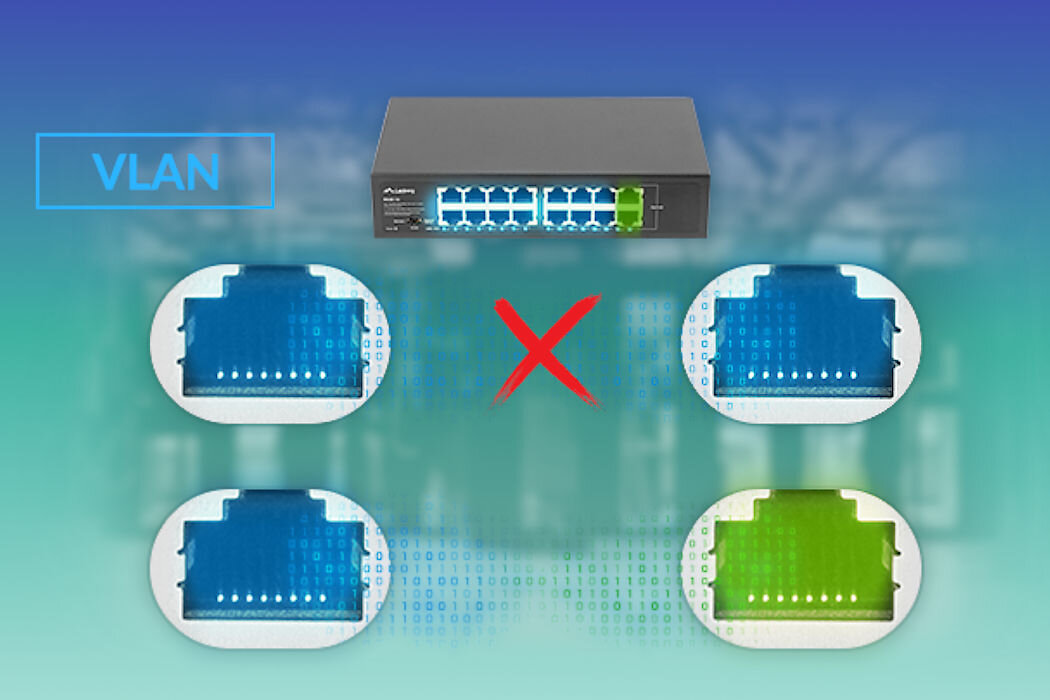 Switch LANBERG RSGE-16 izolacja portów VLAN