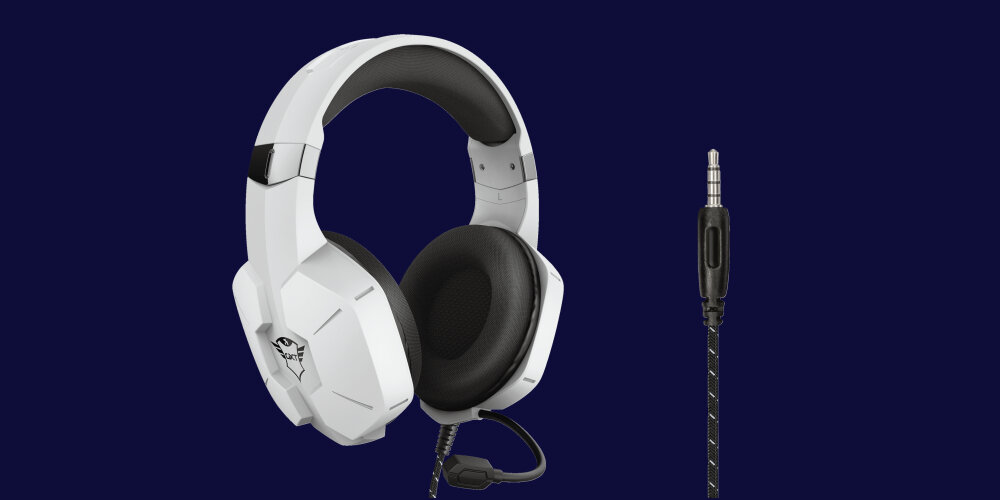 Słuchawki TRUST Carus GXT323W przewód złącza