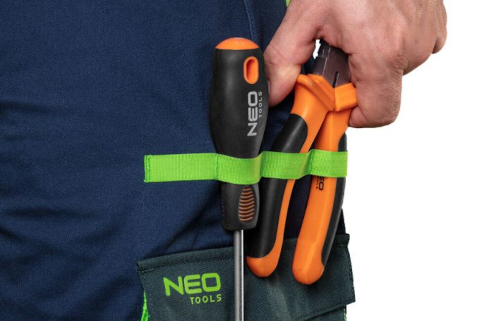 Spodenki robocze NEO TOOLS 81-276-XXXL (rozmiar XXXL) Lekkość i przewiewność Naturalne włókna bawełny oddychalność materiału Estetyczne wykonanie starannie dobrane detale wszywka imienna skórzane elementy