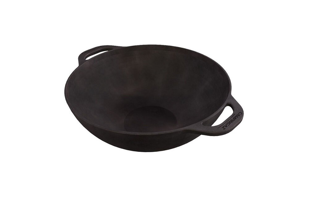 Żeliwny wok Campingaz CULINARY MODULAR głębokie dno drewniany uchwyt technologia Culinary Modular