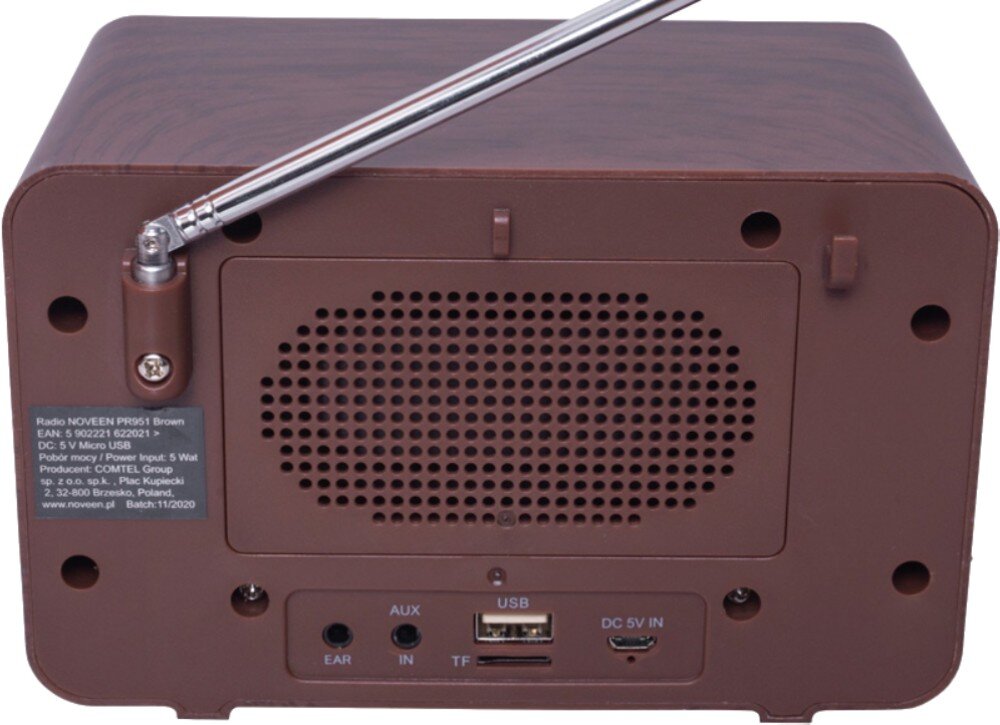 Radio NOVEEN PR951 Brązowy źródła łączność Bluetooth