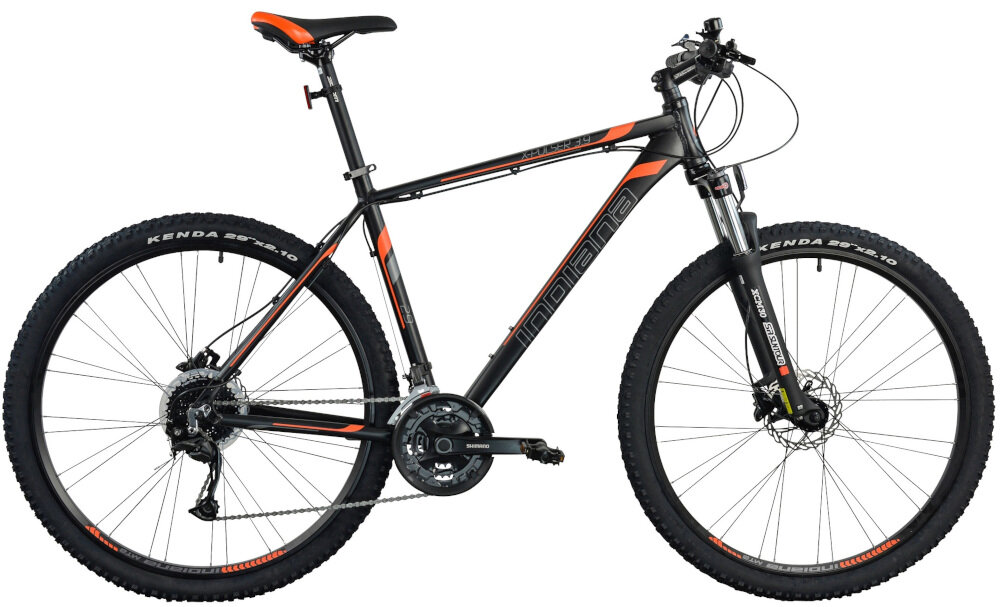 Rower MTB INDIANA X-Pulser 3.9 Czarno-pomarańczowy wyglad bok