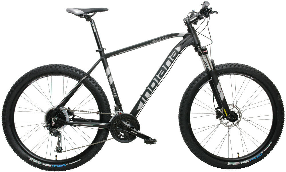 Rower MTB INDIANA X-Enduro 5.7 M19 27.5 cala męski Czarno-szary wyglad front