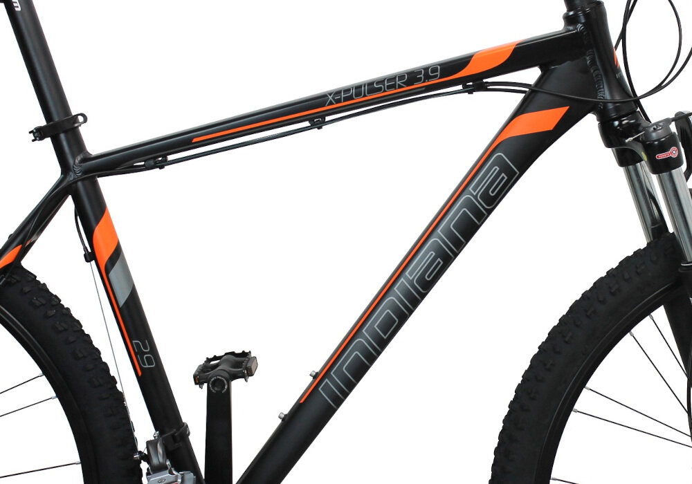 Rower MTB INDIANA X-Pulser 3.9 Czarno-pomarańczowy - Rama