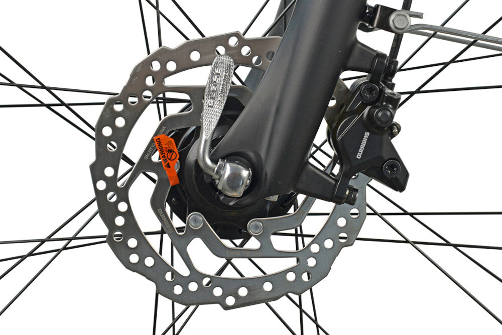 Rower trekkingowy INDIANA X-Road 5.0 M21 28 cali męski Czarno-brązowy  - hamulec