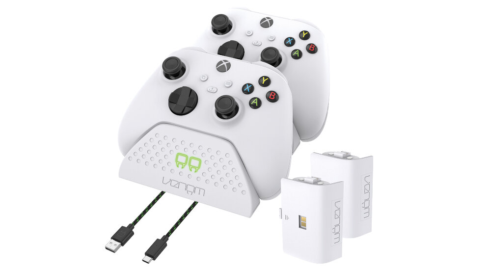 VENOM VS2879 Xbox Series S/X & One Red Twin Docking Station + 2 batteries drop and go technologia bez przewodów