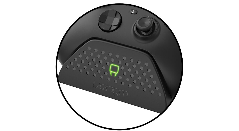 Stacja dokująca VENOM VS2870 Xbox One / Xbox Series X/S KOLOR ZIELONY CZERWONY DIODA NAŁADOWANIE