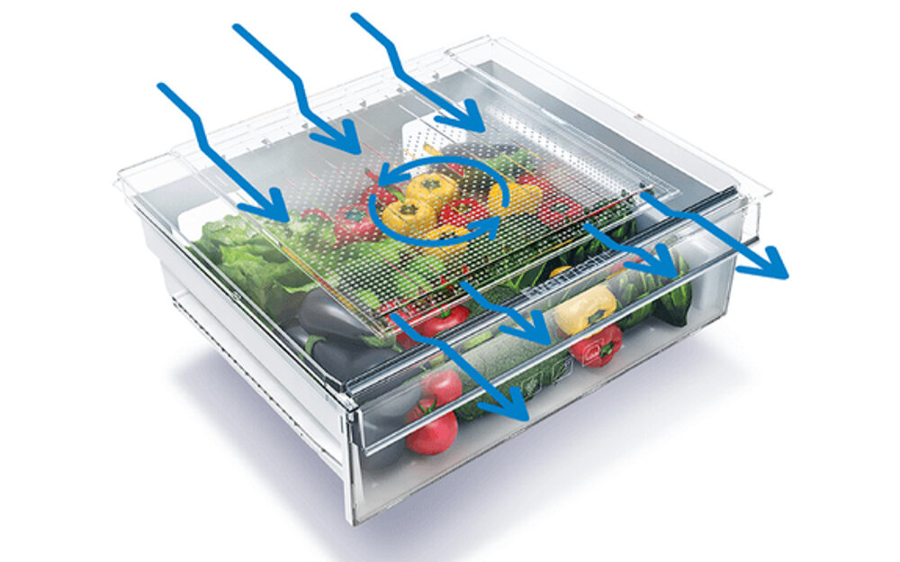 Lodówka BEKO RCNE560E40ZLXPHUN Nofrost A++ Everfresh komora świeżości na owoce i warzywa