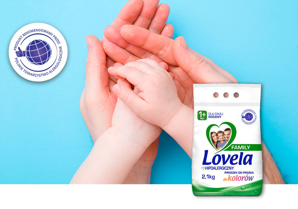 Proszek do prania LOVELA Family Color 2,1 kg skóra wrażliwa azs