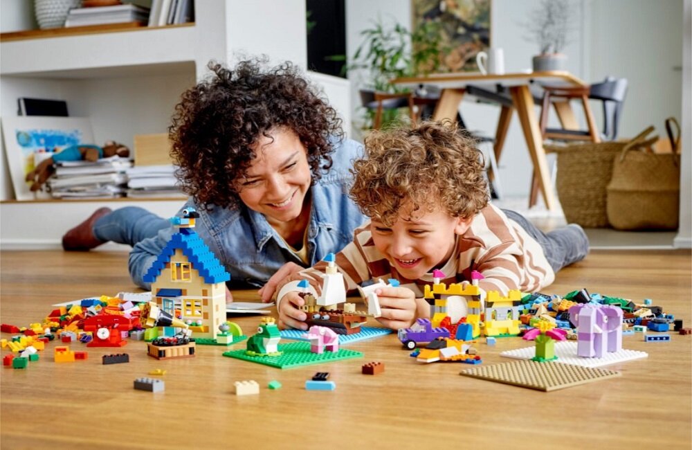 LEGO Classic Klocki klocki płytki 11717 Wprowadzi dzieci w świat pomysłowego budowania Wielofunkcyjna zabawka edukacyjna dla chłopców i dziewczynek kreatywna zabawka