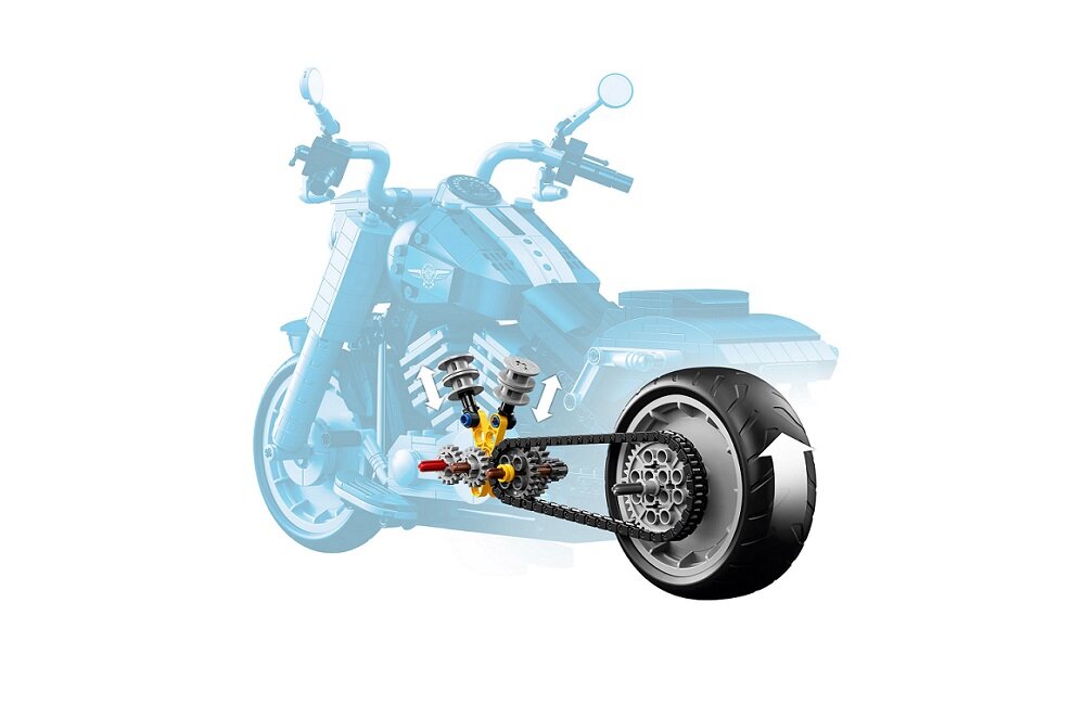 LEGO Creator Harley Davidson Fat Boy 10269  kreatywna zabawa prawidłowy rozwój merytoryczny dziecka klocki figurki minifigurki bez zasilania klasyczna zabawa wysoka jakość lego wielogodzinna zabawa 