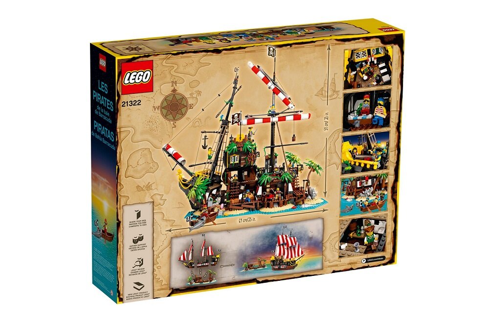 LEGO Ideas Piraci z Zatoki Barakud 21322 kreatywna zabawa prawidłowy rozwój merytoryczny dziecka klocki figurki minifigurki bez zasilania klasyczna zabawa wysoka jakość lego wielogodzinna zabawa