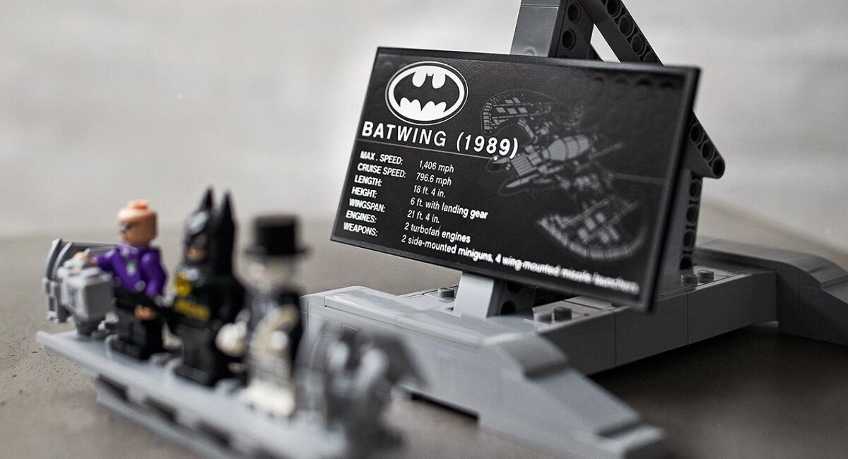 LEGO DC Batman Batwing z 1989 roku 76161 Tabliczka minifigurki BATMAN JOKER Lawrence