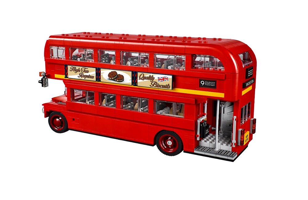 LEGO Creator Londyński autobus 10258 kreatywna zabawa prawidłowy rozwój merytoryczny dziecka klocki figurki minifigurki bez zasilania klasyczna zabawa wysoka jakość lego wielogodzinna zabawa Naklejki w autobusie