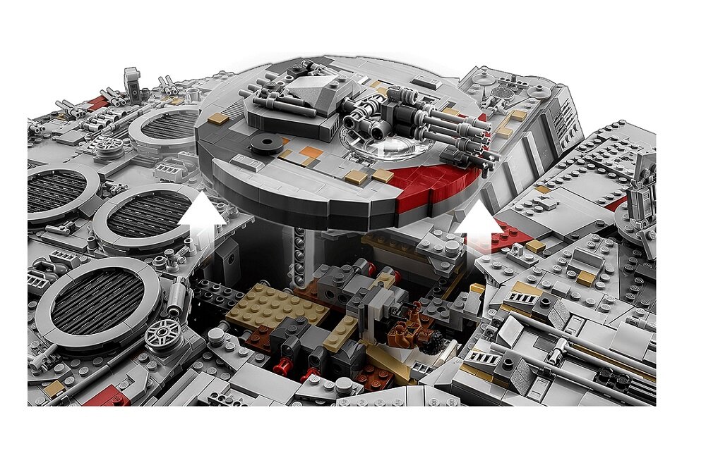 LEGO Star Wars Millennium Falcon 75192 креативні розваги правильний предметний розвиток дитини кубики фігурки мініфігурки без блоку живлення класичні розваги висока якість лего години розваг
