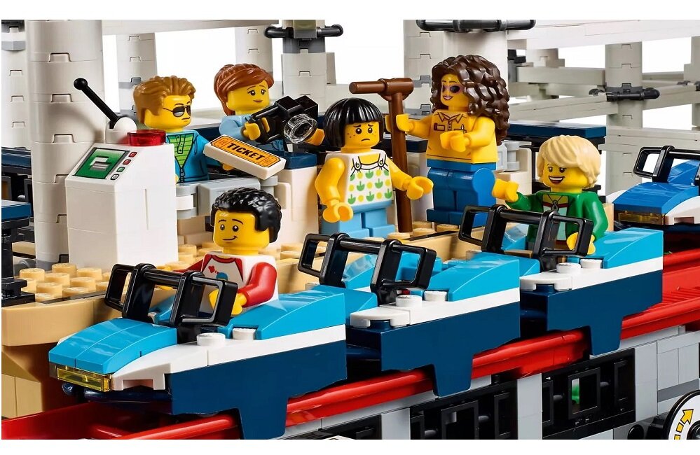 LEGO Creator Kolejka górska 10261 kreatywna zabawa prawidłowy rozwój merytoryczny dziecka klocki figurki minifigurki bez zasilania klasyczna zabawa wysoka jakość lego wielogodzinna zabawa 