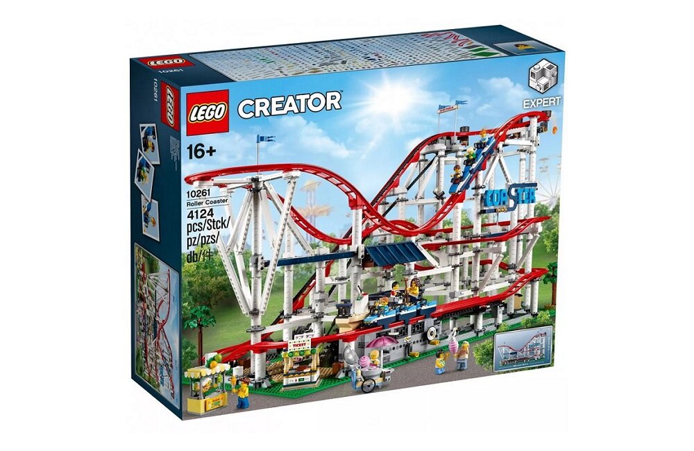 LEGO Creator Kolejka górska 10261 kreatywna zabawa prawidłowy rozwój merytoryczny dziecka klocki figurki minifigurki bez zasilania klasyczna zabawa wysoka jakość lego wielogodzinna zabawa 