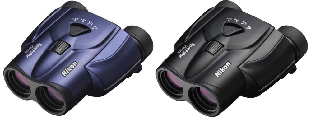 Lornetka NIKON Sportstar Zoom 8-24x25 optyka waga konstrukcja ogniskowa zoom przybliżenie dioptria muszle oczne obiektywy soczewki pryzmat powłoka gwint okulary obserwacja przyroda sport powiększenie