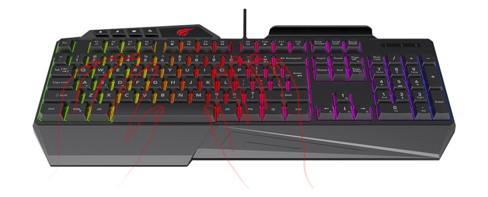 Zestaw HAVIT 2w1 Gamenote KB852CM - anti-ghosting