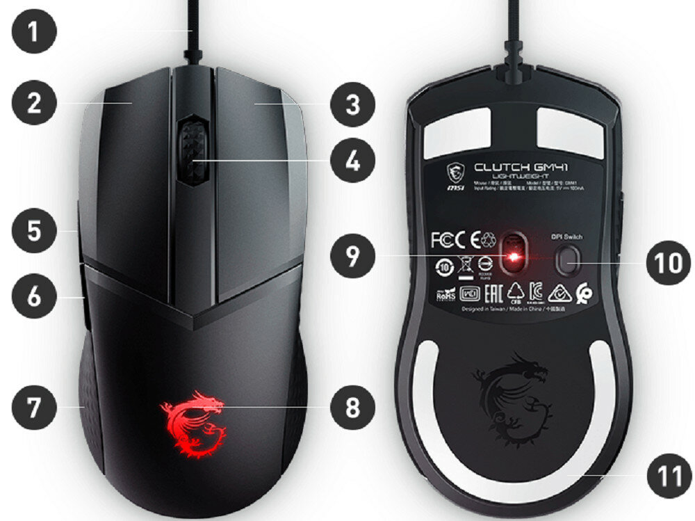 Mysz MSI Clutch GM41 - niezawdnosc