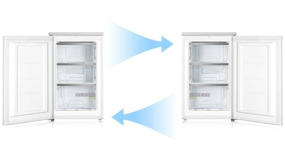 MIDEA-MDRD112FZF01 zamrażarka zmiana kierunek drzwi prawo lewo
