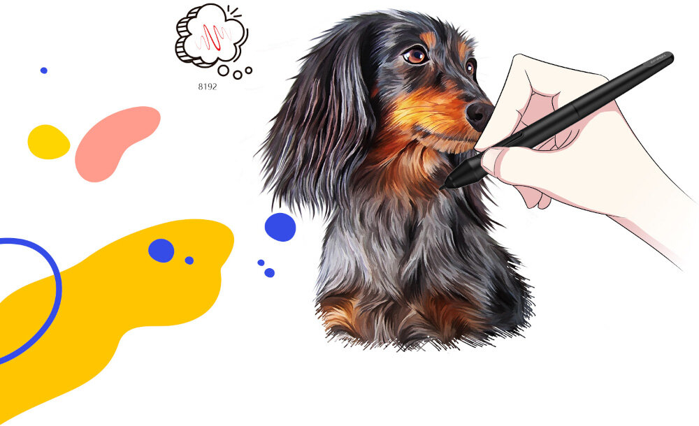 Tablet graficzny XP-PEN Deco Mini 7 piorko podstawka na piorko wygoda