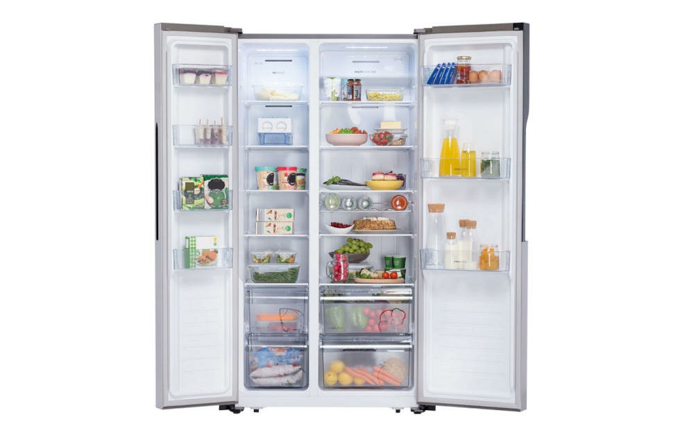 GORENJE-NRS918EMX chłodziarka zamrażarka funkcjonalność pojemność rodzinna powierzchnia przechowywanie półki szuflady pojemniki kompresor inwerterowy