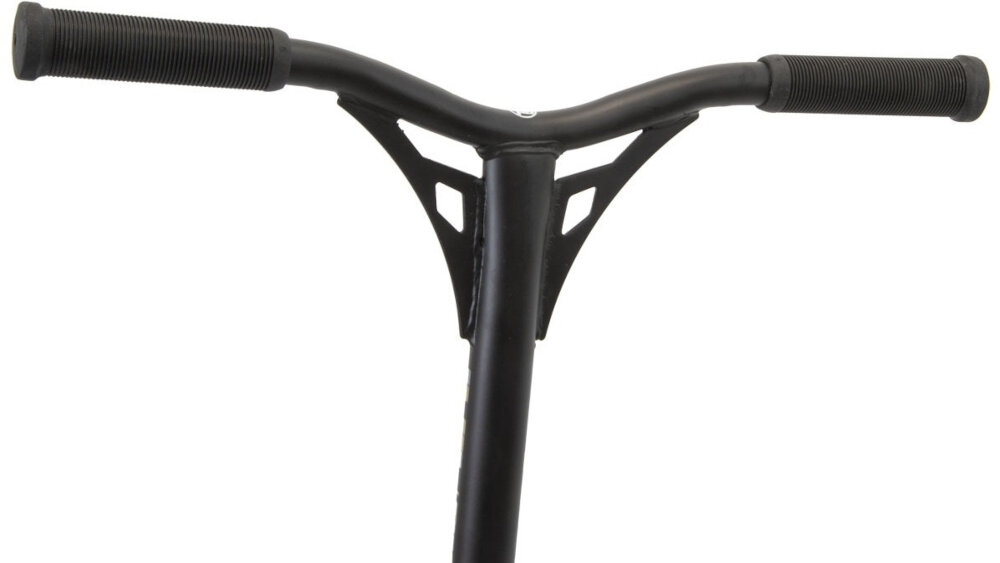 Hulajnoga wyczynowa PB Stunt Niebieski stalowa kierownica uchwyty material antyposlizgowy trzysrubowy zacisk kierownicy pozbycie sie luzow wysokosc do 82 cm