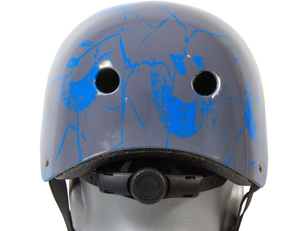 Kask rowerowy BEST SPORTING Skate 302092 Szaro-niebieski (rozmiar L) regulacja otwory wentylacyjne