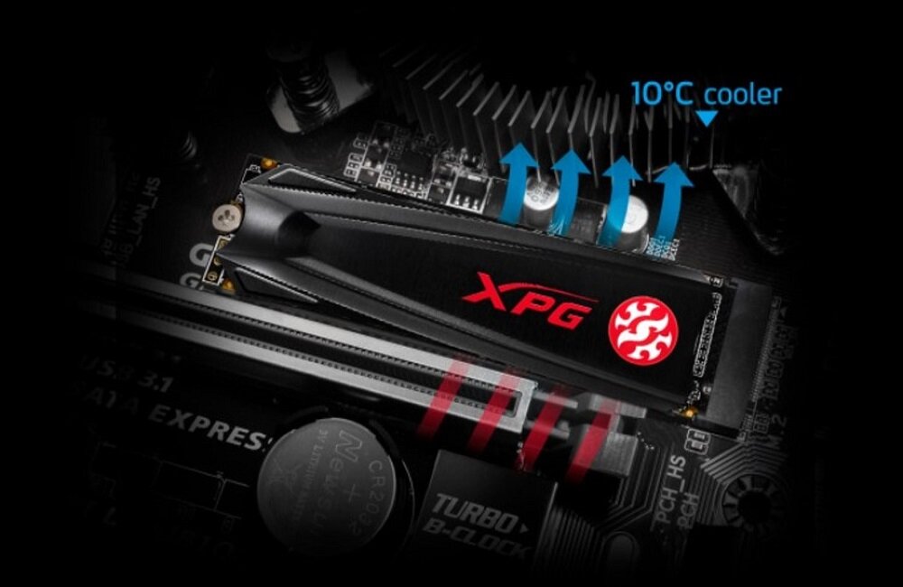 Dysk ADATA XPG Gammix S5 Skuteczne odprowadzanie ciepła