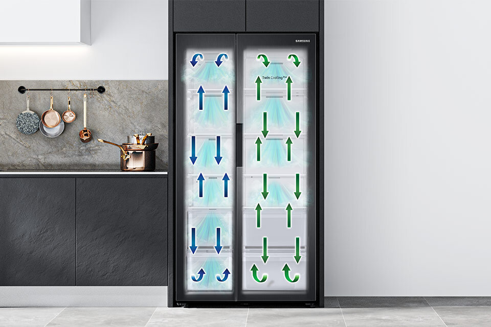 Dwa odrębne obiegi powietrza w lodówce Samsung Dwa odrębne obiegi powietrza w lodówce Samsung