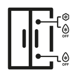 Ikona lodówki z różnymi opcjami chłodzenia Ikona lodówki z różnymi opcjami chłodzenia