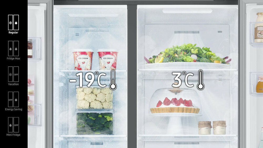 Lodówka SAMSUNG RS66A8100B1 EF Side by side