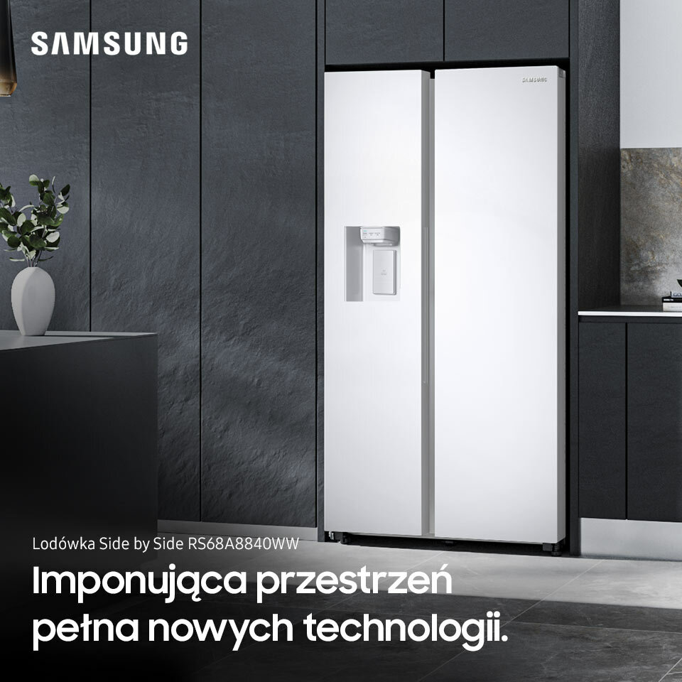 Przestronna i funkcjonalna lodówka Samsung RS68A8840WW Przestronna i funkcjonalna lodówka Samsung RS68A8840WW