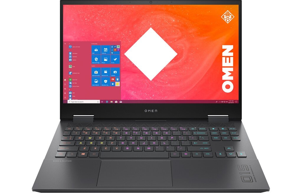 Laptop HP Omen 15-EK0031NW - wygląd ogólny procesor AMD Ryzen 5 Matrca IPS