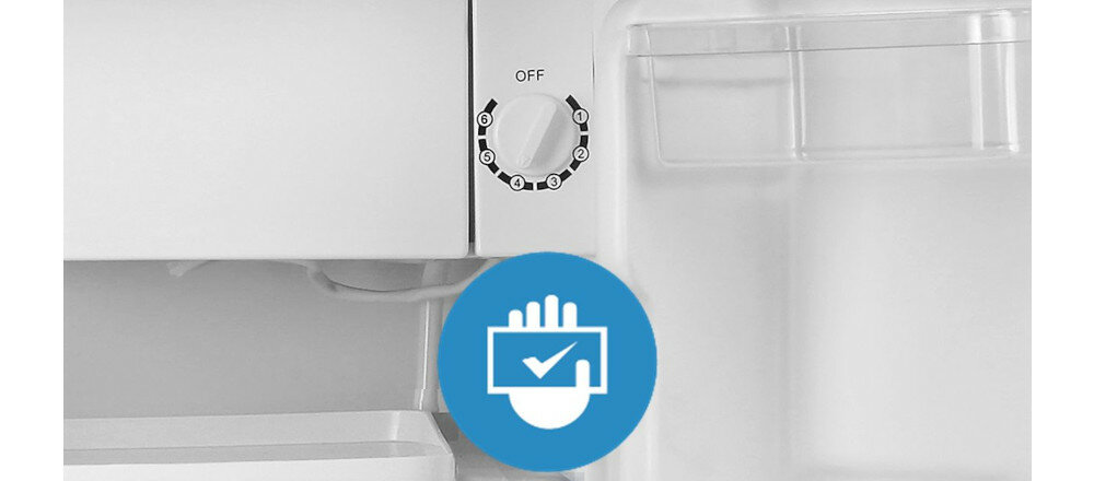 Lodówka MIDEA MDRD86SLF01 Retro Biała sterowanie pokrętło