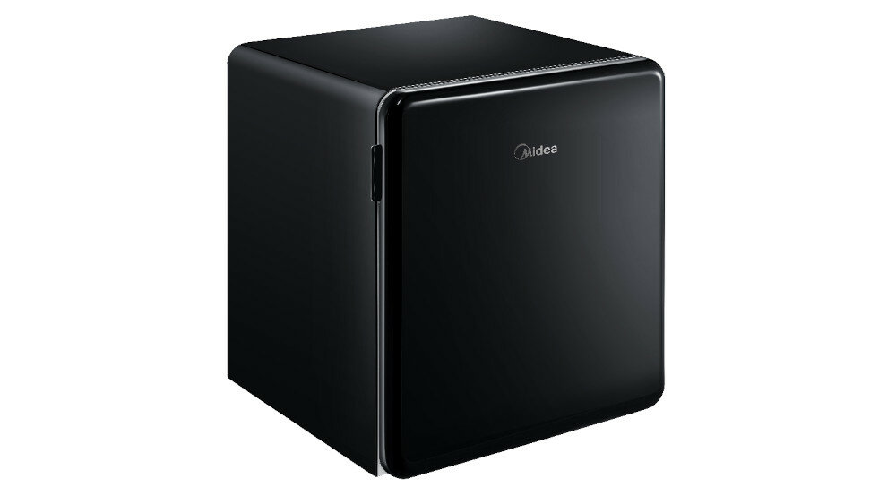 Lodówka MIDEA MDRD86SLF30 Retro Czarna front przód główne