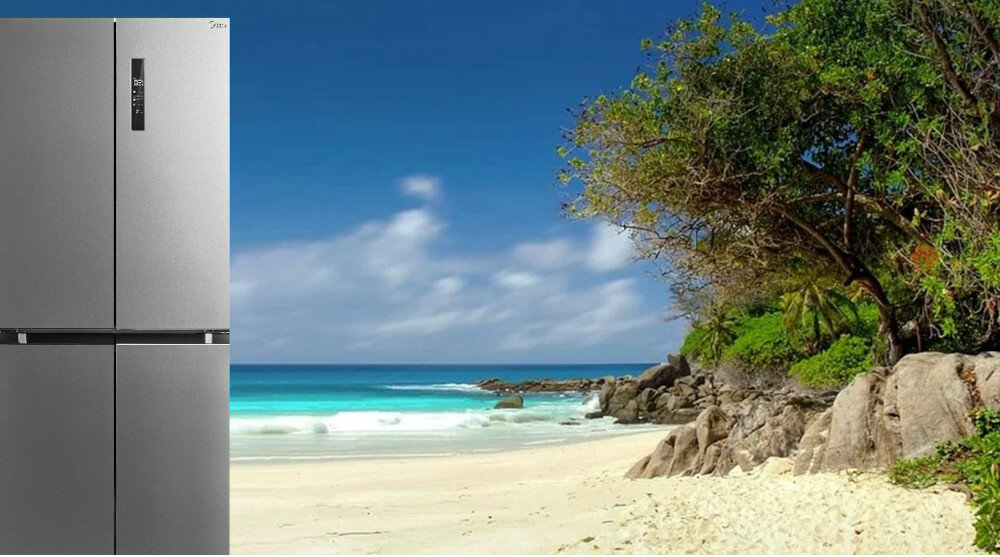 Lodówka MIDEA MDRF644FGE02 Nofrost Side by side tryb wakacyjny