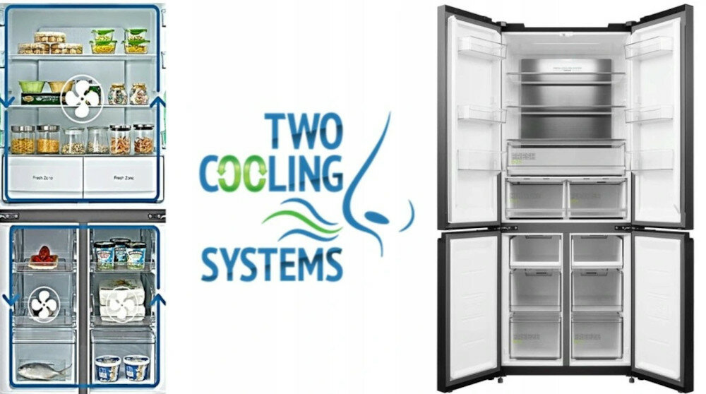 Lodówka MIDEA MDRF644FGE02 Nofrost Side by side Two cooling