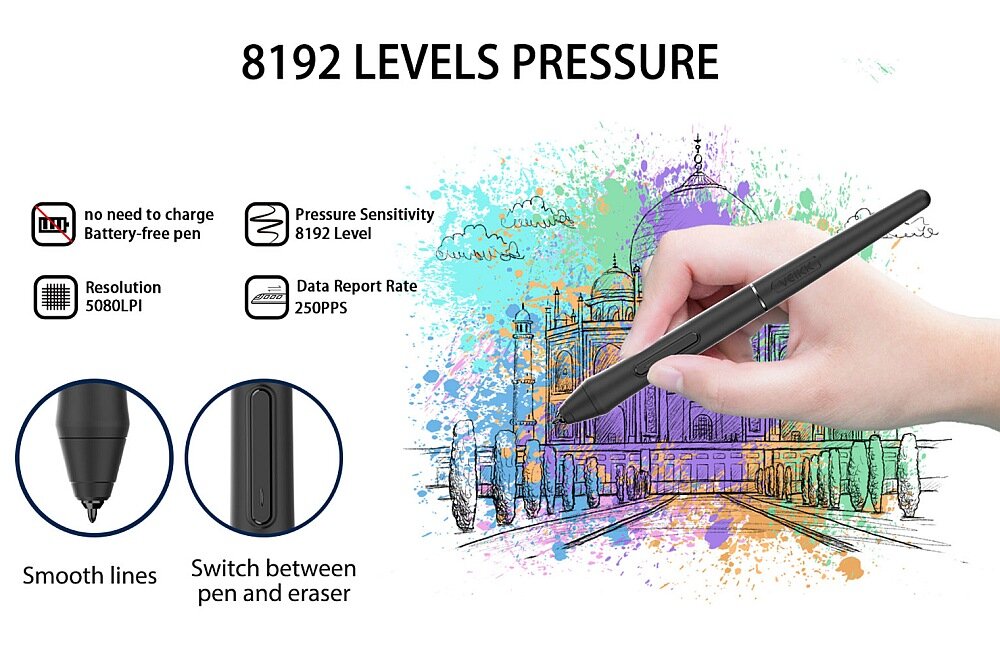 Tablet graficzny VEIKK VK640 rysik