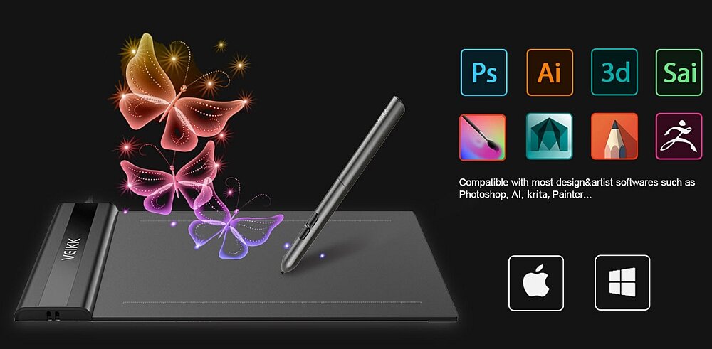 Tablet graficzny VEIKK S640 przyciski