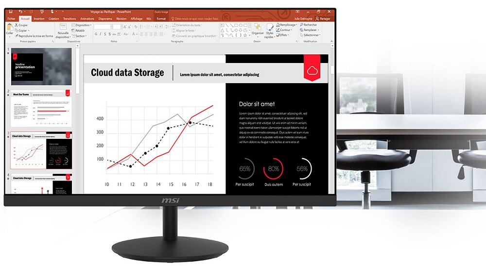 Monitor MSI Pro MP271 - Zestaw złącza HDMI VGA