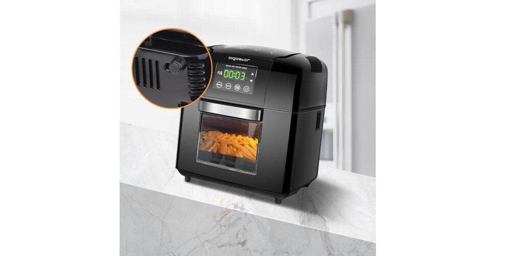Frytkownica beztłuszczowa AIGOSTAR 300010LVU Air Fryer ulatwienie okienko obserwacja proces